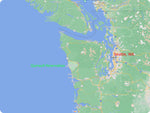 A map of the Washington Coastline, highlighting the Quinault Reservation where Pacific Razor clams are harvested.